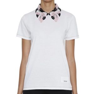 Miu Miu Lace Collar T-Shirt
